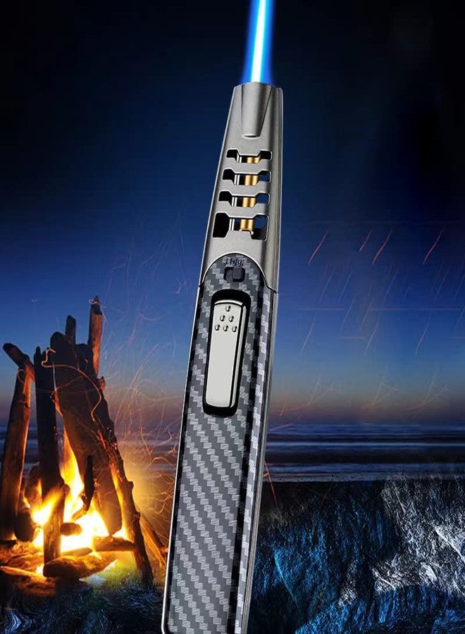 Overa Windproof Torch Adjustable Jet Flame, for Candle Camping BBQ Kitchen- Turbine Torcher - Torch Lighter Jet Flame Refillable - Not Included - Image 1